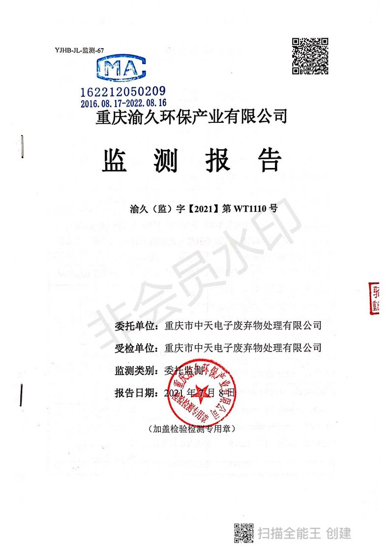 2021年度第二季度監測結果